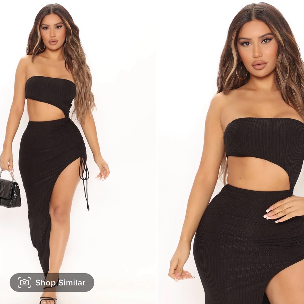 Strapless maxi dress